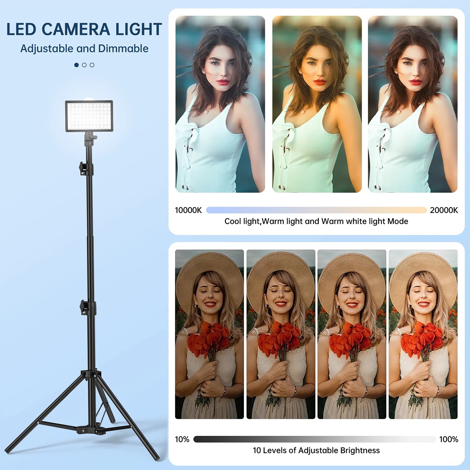13" LED RGB Selfie Ring Light Tripod Stand & Phone Holder 10 Brightness Level 26 Light Modes Dimmable Ringlight for Beauty Makeup Live Streaming Youtube Video Photography Shooting