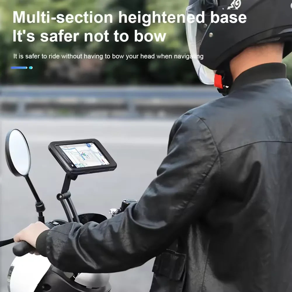 Motorcycle Phone Mount, 2024 Upgrade Bike Phone Holder [Ultra Stable], Bicycle Phone Mount Handlebar Cell Phone Clamp